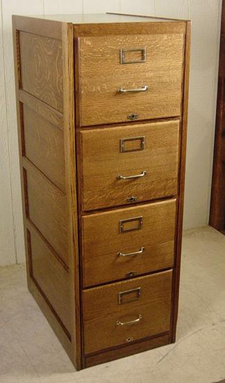 Oak Letter Size File Cabinet