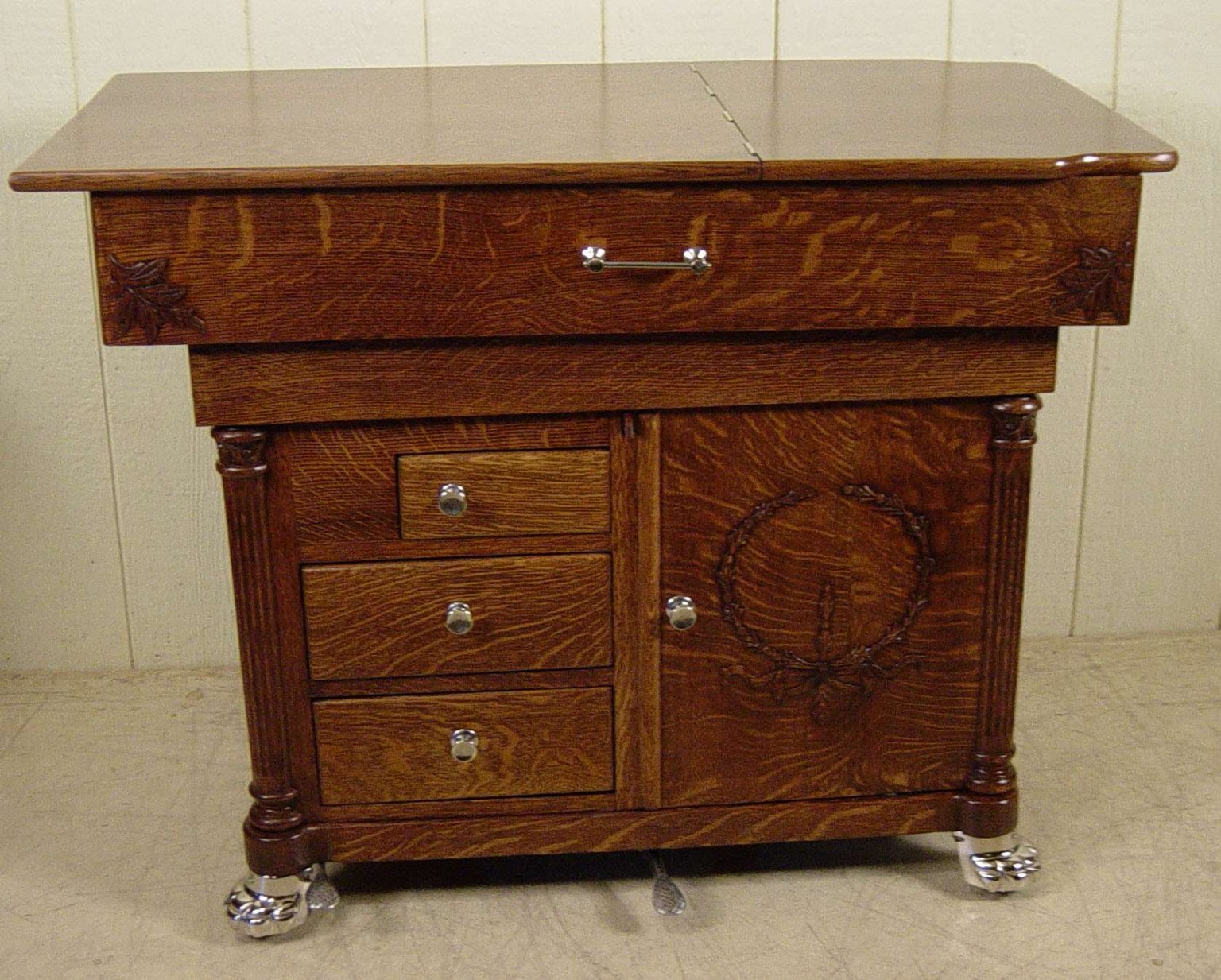 W.D. Allison Co. Oak Doctor's Examination Table Doug Schmitt Antiques