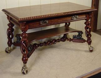 Merklen Brothers Oak Library Table