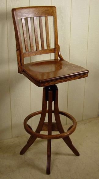 Solid Oak Tall Operator's Stool