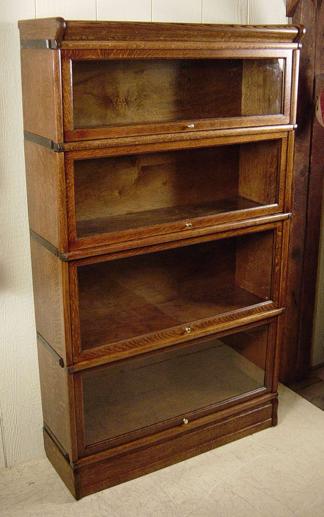 Globe-Wernicke 4 Section Stacking Oak Bookcase