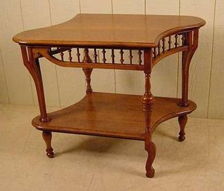 Oak Ball & Stick Lamp Table - Stock #178