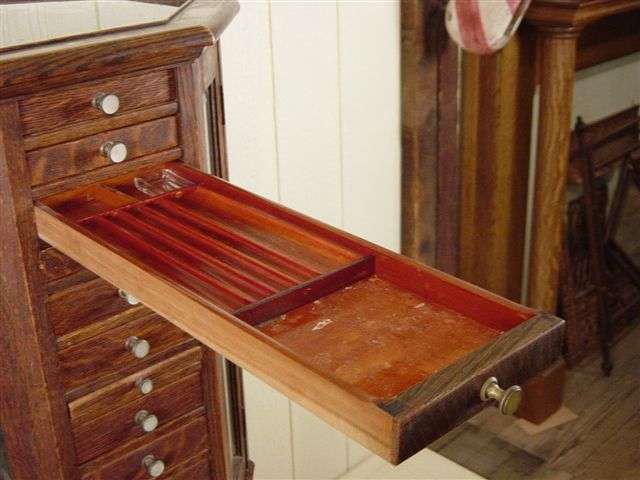 Clark Model "A" Octagon Oak Revolving Dental Cabinet - Image 14