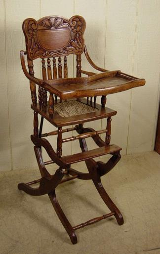 Child's Oak High Chair