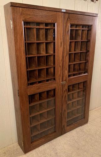 Oak Post Office Letter Box with 2 Doors