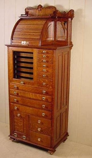 Antique Oak Rare Model Harvard Dental Cabinet