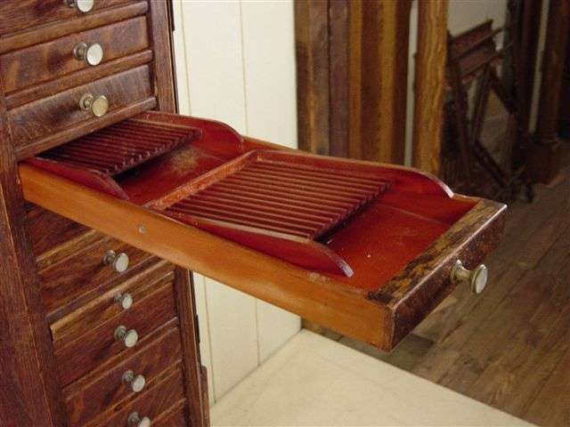Clark Model "A" Octagon Oak Revolving Dental Cabinet - Image 15