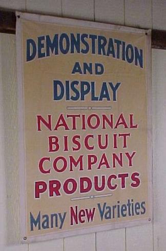 NATIONAL BISCUIT COMPANY ADVERTISING SIGN