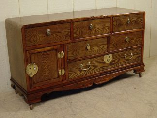 Unusual Low Oak Chest