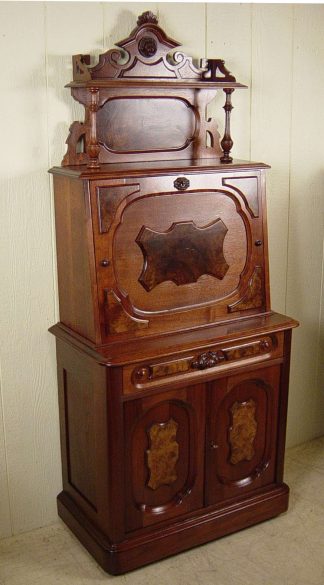 Victorian Walnut Drop Front Desk