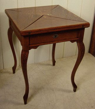 1890's Oak Handkerchief Game Table