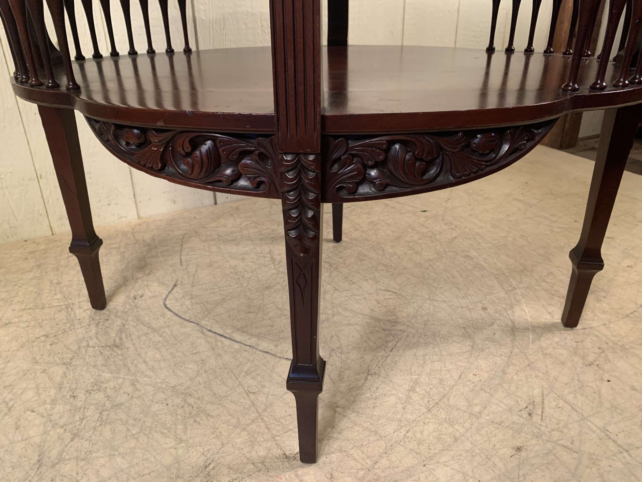 Mahogany Shaped Lamp Table Doug Schmitt Antiques