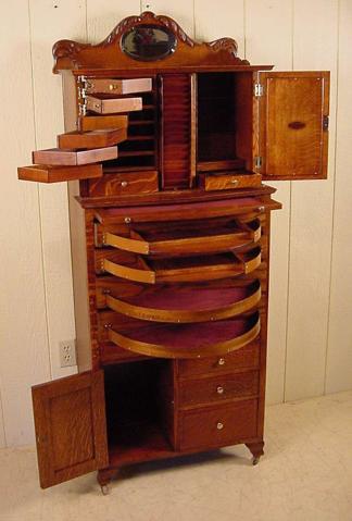 Ransom & Randolph Oak Dental Cabinet #40