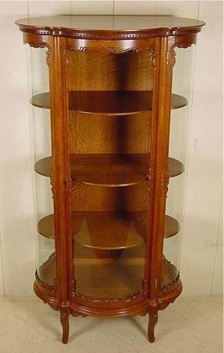 OAK CURIO CABINET