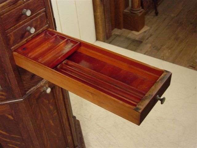 Clark Model "A" Octagon Oak Revolving Dental Cabinet - Image 21