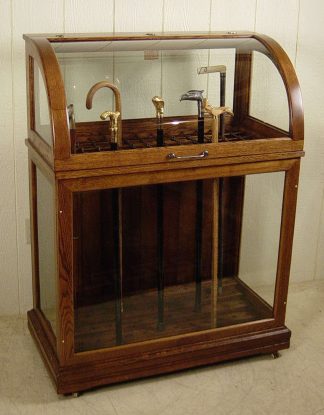 Oscar Onken Co. Oak Cane & Umbrella Display Cabinet