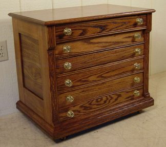 J&P Coats Oak Spool Cabinet
