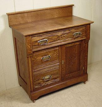 Oak Eastlake Style Washstand