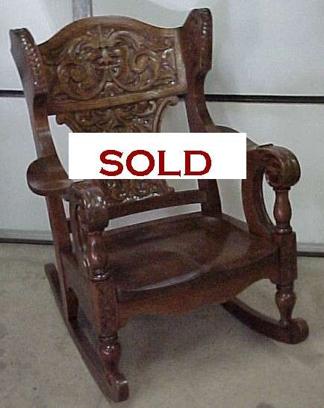 The Best Carved Oak Rocking Chair