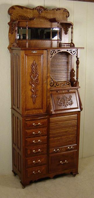 Harvard Co. Oak Dental Cabinet - Model 44X