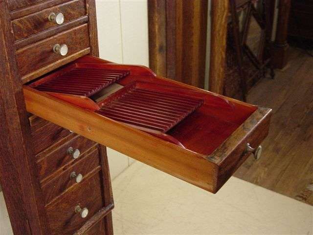 Clark Model "A" Octagon Oak Revolving Dental Cabinet - Image 17