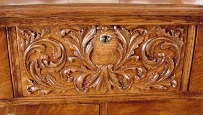 OAK SERPENTINE BONNET CHEST W