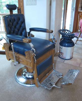 KOKEN Oak Barber Chair
