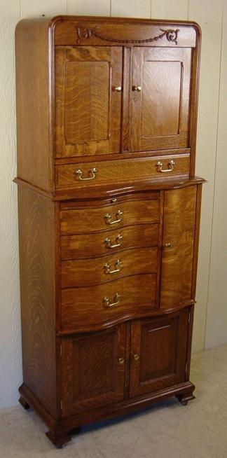 American Cabinet Co. Oak Dental Cabinet - Model #52
