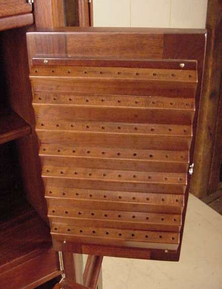 Clark Model "A" Octagon Walnut Revolving Dental Cabinet - Image 13