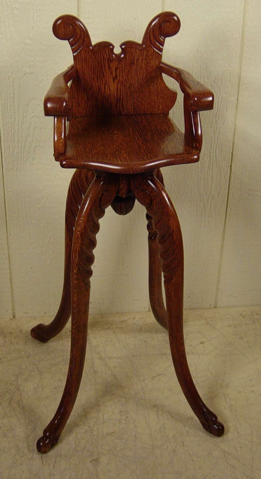 Oak Child's Barber Chair Doug Schmitt Antiques