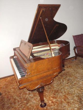Quarter-Sawn Oak Chase Bros. Baby Grand Piano