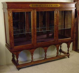 Oak Triple Door Display Cabinet