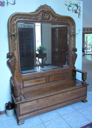 Extra Large Carved Oak Hall Stand