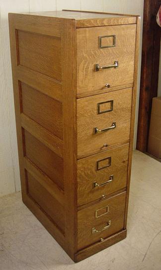 Oak Letter Size File Cabinet