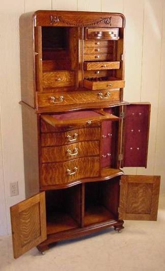 American Cabinet Co. Oak Dental Cabinet