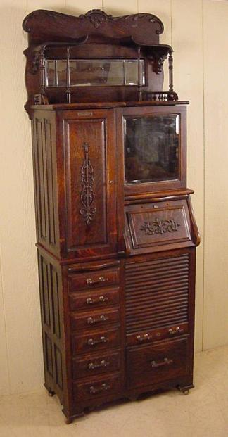 Harvard Co. Oak Dental Cabinet - Model #46X