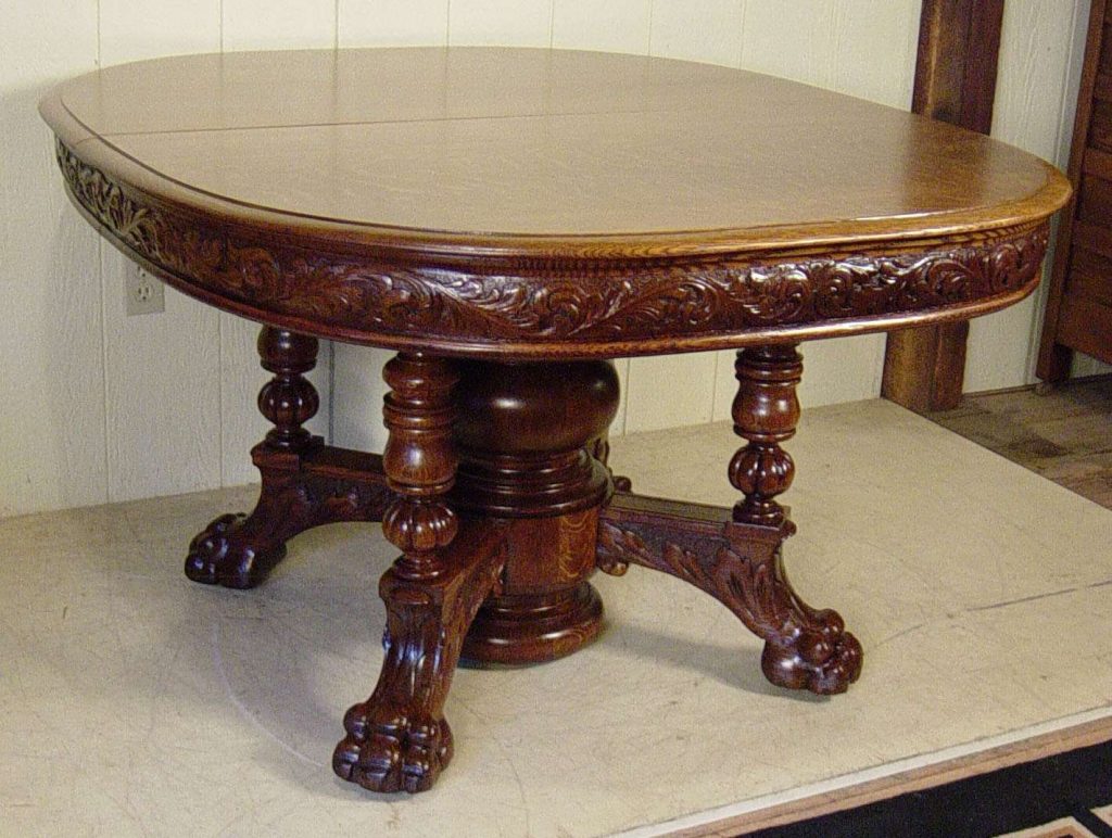 Fantastic Oak Dining Room Table with 8 leaves - Doug Schmitt Antiques
