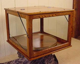 Rare Oak Cheese Display Cabinet