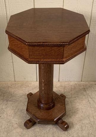 Unusual Oak Sewing Stand