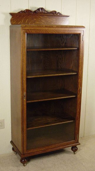 Oak Single Door Bookcase