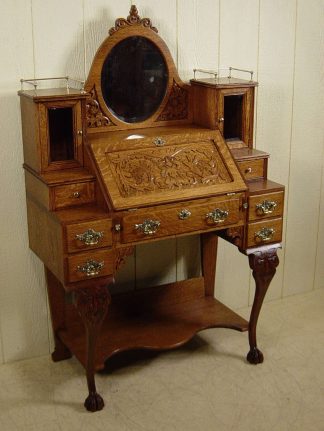 Victorian Oak Drop Leaf Desk