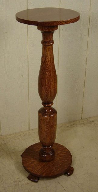Oak Pedestal Plant Stand