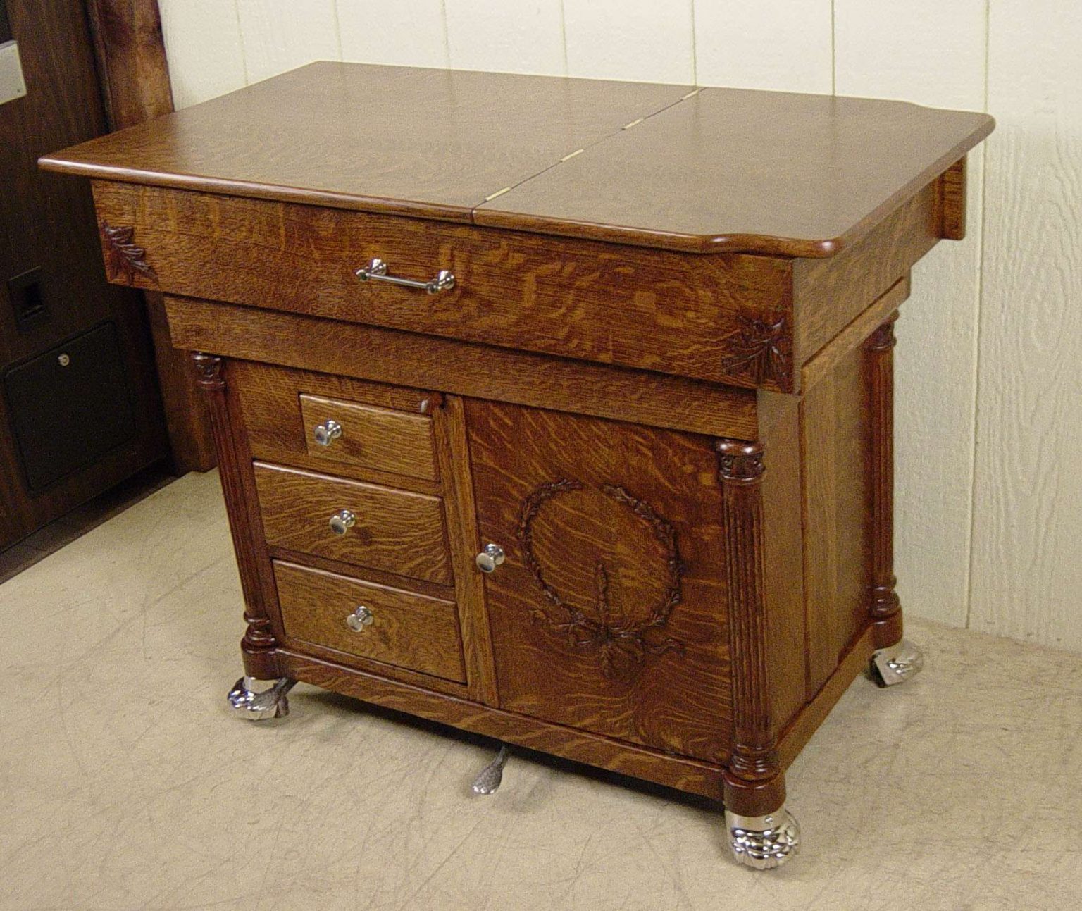 W.D. Allison Co. Oak Doctor's Examination Table Doug Schmitt Antiques