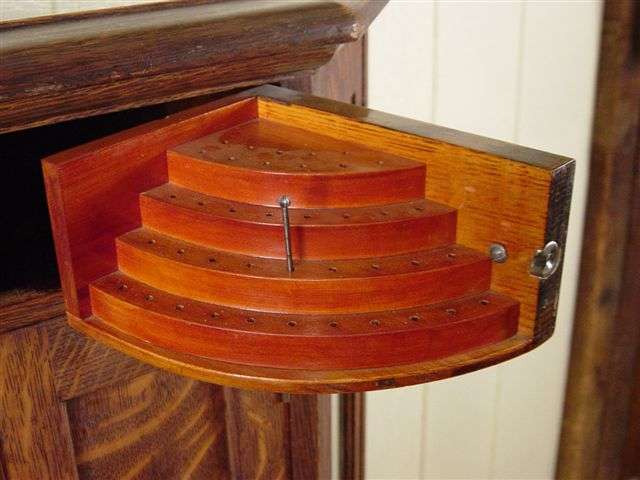 Clark Model "A" Octagon Oak Revolving Dental Cabinet - Image 25