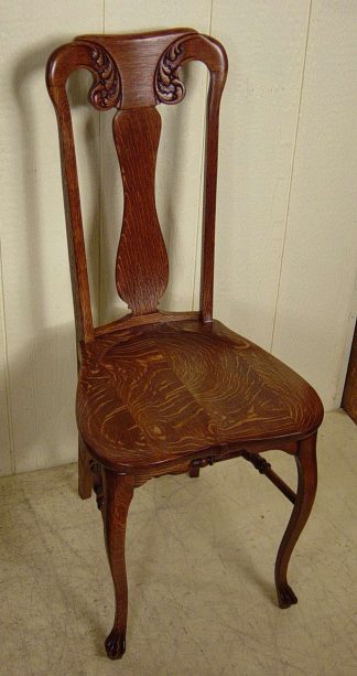 Small Oak Desk/Slipper Chair