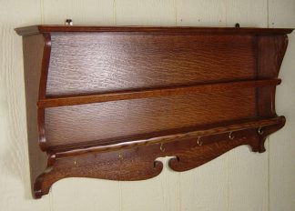 Hanging Oak Plate Rack