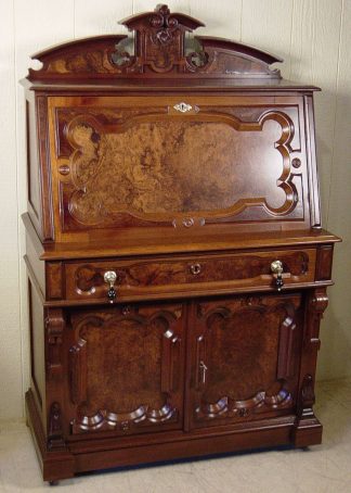 Victorian Walnut Drop Front Desk