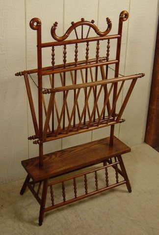 Oak Stick & Ball Magazine Rack