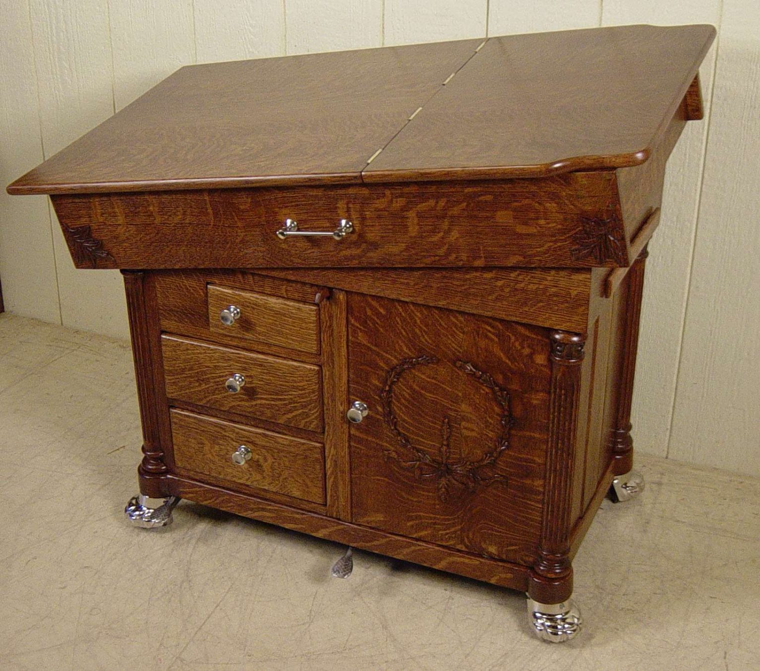 W.D. Allison Co. Oak Doctor's Examination Table Doug Schmitt Antiques