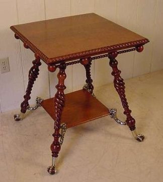 Merklen Brothers Square Oak Lamp Table